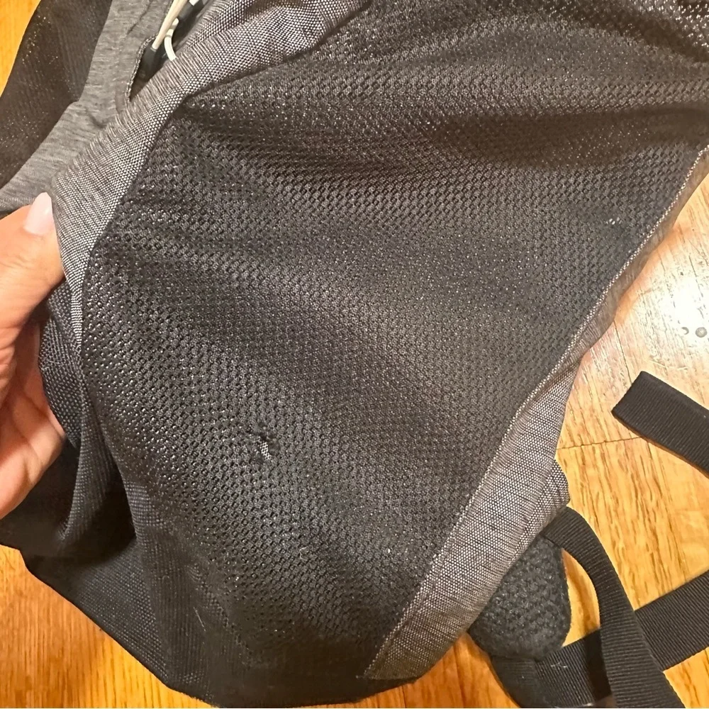 The North Face Jester Backpack  Everyday Travel Pack Black Gray Silver Hardware